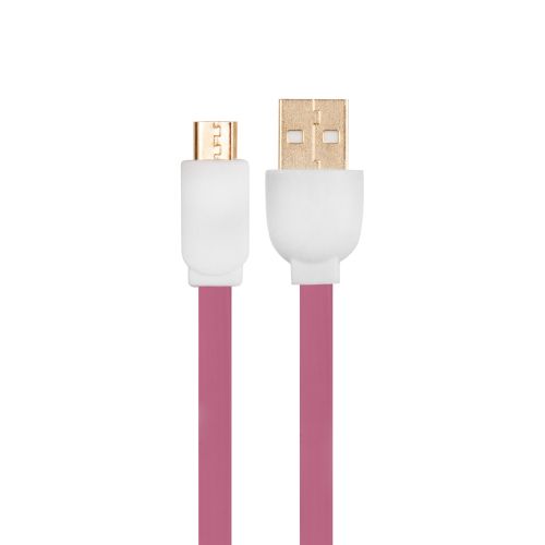 Kabel USB - MICRO USB MBFL-20 - różowy